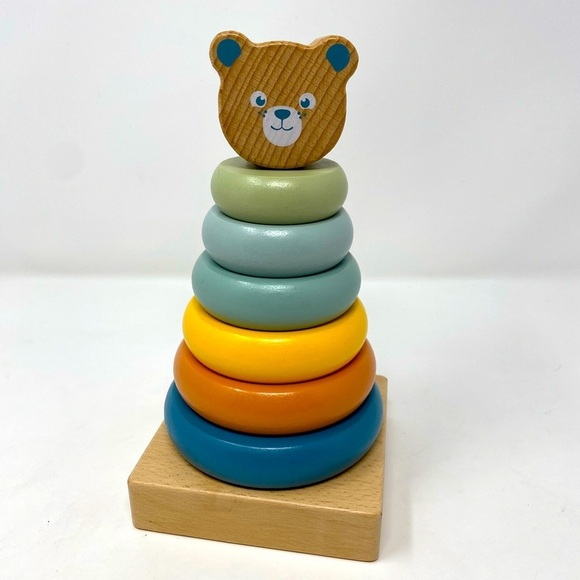 Wooden Bear Stacking Toy - Multicolor - Picture 1 of 7